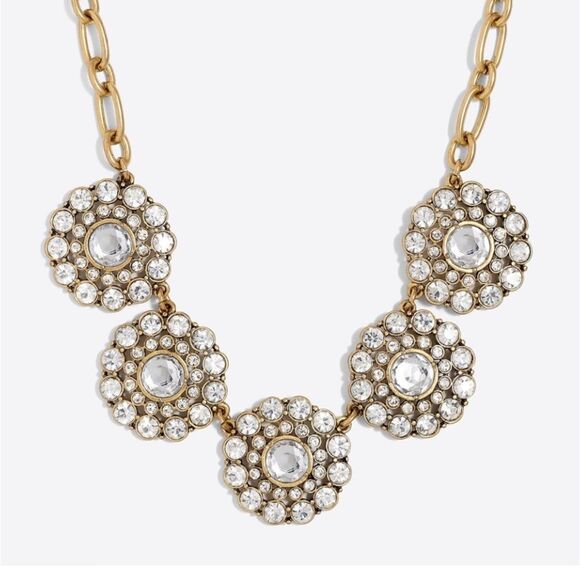 J.crew Layered circle Crystal Statement necklace - Picture 2 of 5